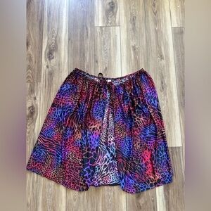 Jantzen womens Multicolor Animal Print swim wrap Skirt cover up size 1X